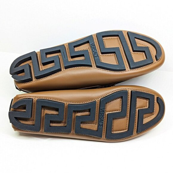 Versace Men's Medusa Coin Biggie Leather Slip On Penny Drivers Size 43 MSRP $775 - Picture 9 of 11